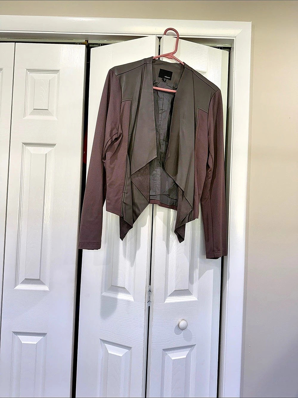 Asymmetrical Jacket in Purple & Gray Like New